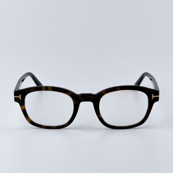Tom Ford Men BRAND NEW Eyeglasses Havana Blue Light Block Square FT5808 052 - Picture 1 of 10